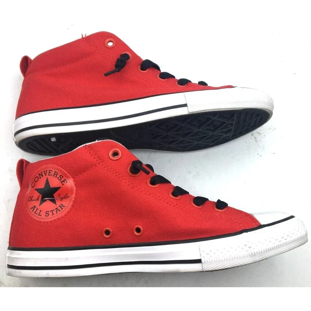 Converse Chuck Taylor All Star Malden Street JR 6 Red White Black EUC++